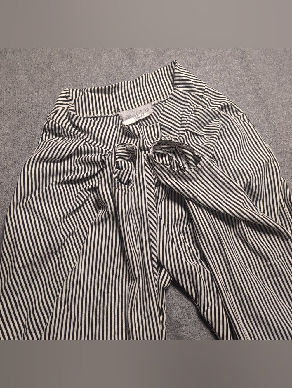 VTG 80s Beetlejuice Striped Stirrup Pants I. Magnin Designer High Waist S
